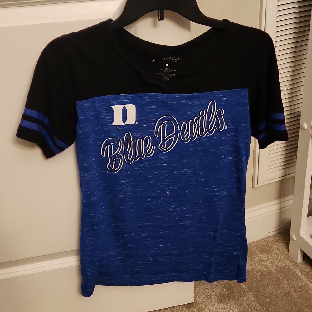 Duke Blue Devils ACC Women's Shortsleeve Blue & Black Shirt Size S
